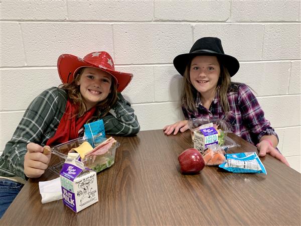 Students in cowboy hats