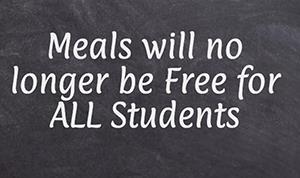 Meals no longer Free 